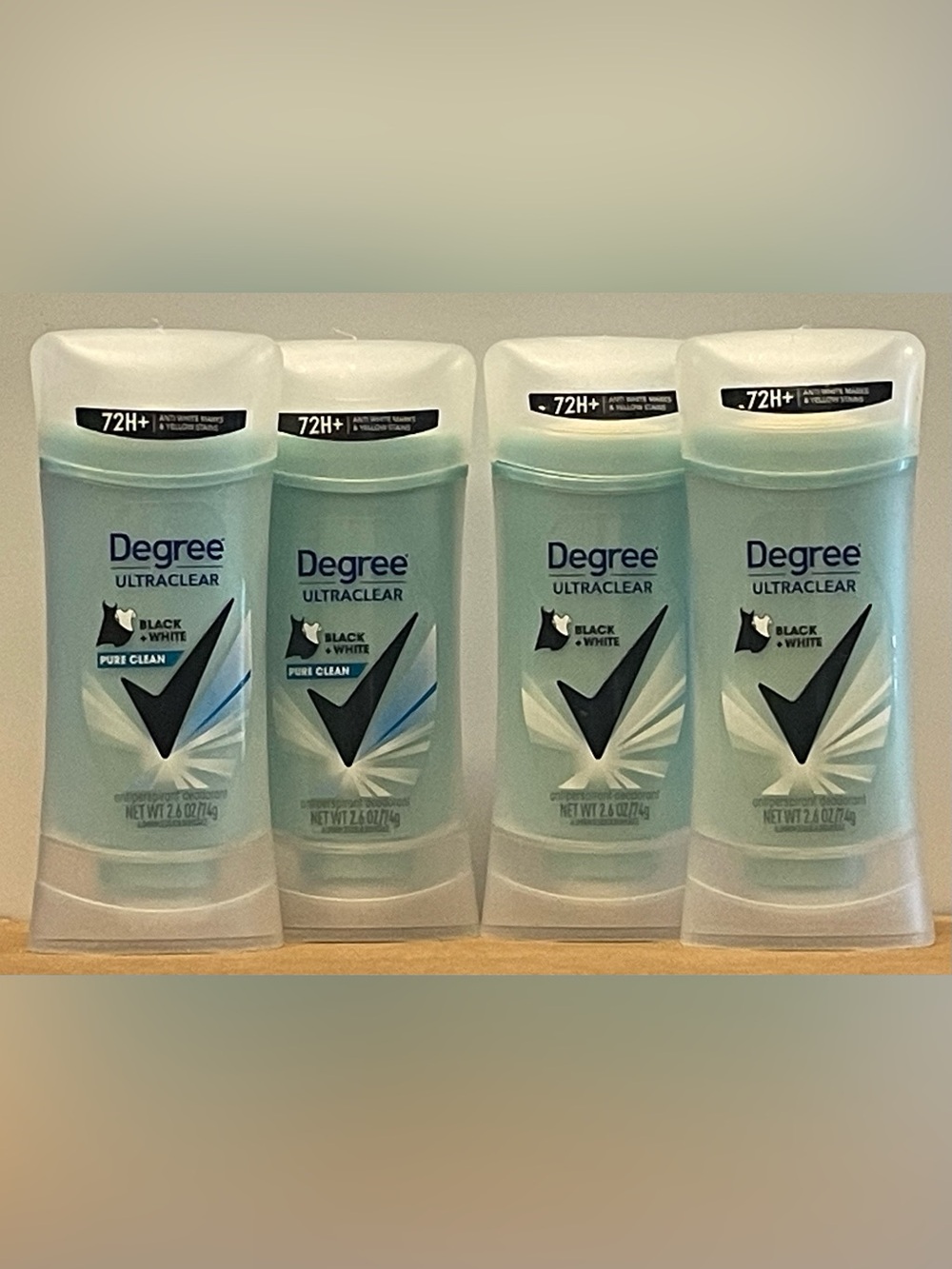 Degree Ultraclear Black + White Antiperspirant/Deodorant (Pack of 4)